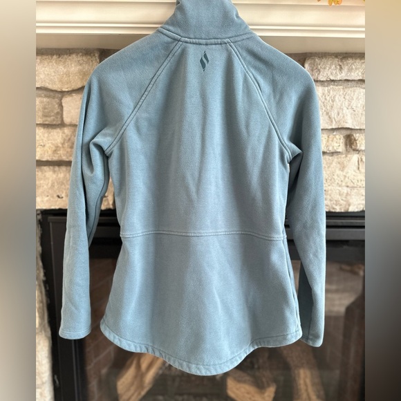 Sketchers Ladies Teal Athletic Zip Up FLEECE Jacket Front pockets Size S - Picture 4 of 10